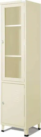 ארון מתכת דלתות זכוכית גבוה עם דלת אטומה