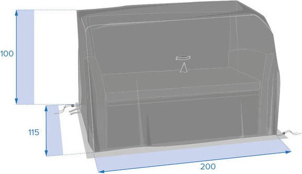 כיסוי לספה 200 x 115 x 100 ס"מ - פוליאסטר