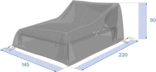 כיסוי למיטת שיזוף זוגית 220 x 145 x 90 ס"מ - פוליאסטר