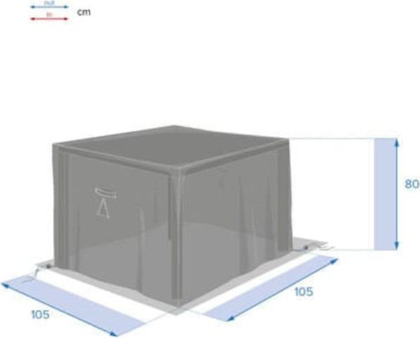 כיסוי לשולחן מרובע 1.05x1.05 מטר