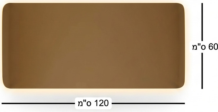 מראה חכמה מלבנית מרחפת 60/120 ס""מ כולל תאורה