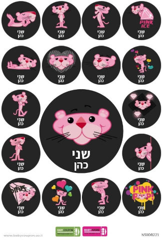 מדבקות עם שם אישי (17 מדבקות)