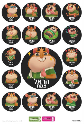 מדבקות עם שם אישי (17 מדבקות)
