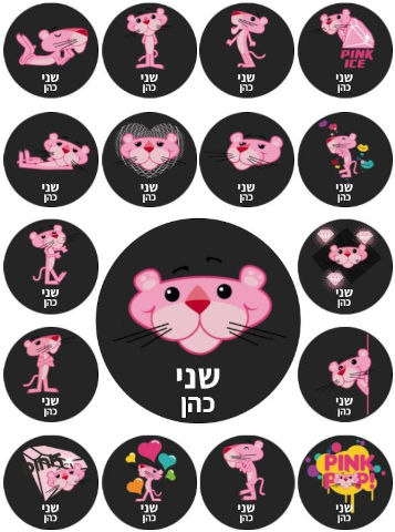 מדבקות גיהוץ עם שם אישי (17 מדבקות)