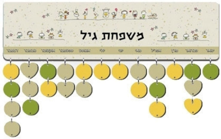 לוח עץ תאריכים
