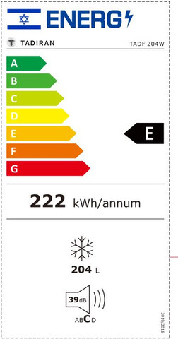 מקפיא 6 תאים 204 ליטר NO FROST לבן TADIRAN TADF 204W