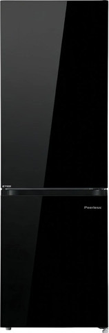 מקרר מקפיא תחתון NO FROST זכוכית שחורה Peerless BCD-310W-GV B INV