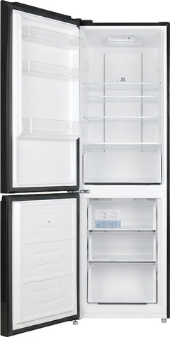 מקרר מקפיא תחתון NO FROST זכוכית שחורה Peerless BCD-310W-GV B INV