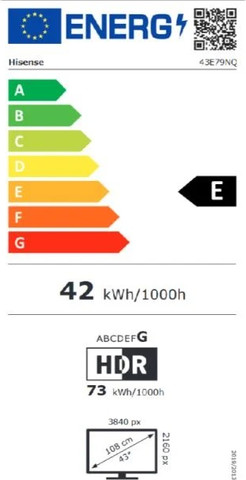 טלוויזיה "43 Hisense SMART QLED 43E79NQ
