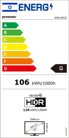 מסך טלוויזיה חכמה QLED MINI LED "65 4K prosonic (WebOS22) 65MLOS22