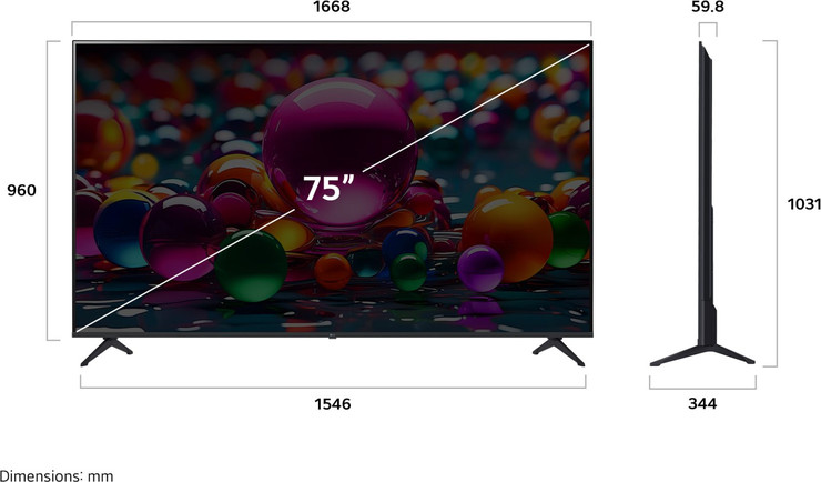 טלוויזיה "75 LG SMART LED 75UA85006LA