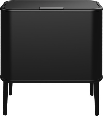 פח אשפה 60 ליטר מעוצב PE-60LS46B ידית פתיחה שחור Peerless