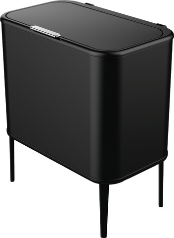 פח אשפה 60 ליטר מעוצב PE-60LS46B ידית פתיחה שחור Peerless