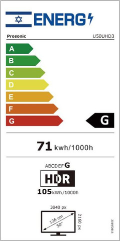 טלוויזיה "50 PROSONIC U50UHD3 LED 4K SMART (WebOS3)