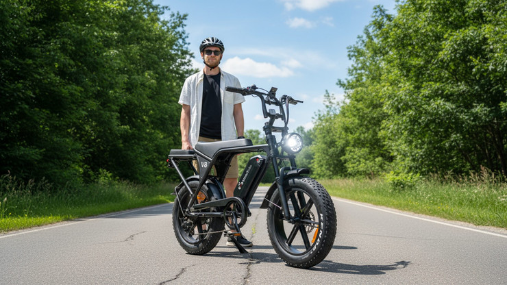 אופניים חשמליים  48V/15A סמארט שחור V8 smart bike