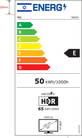 טלוויזיה "50 TCL LED QLED SMART 50S5K