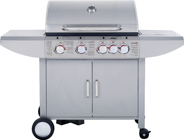גריל גז 4 מבערים Char Grill + כירת צד KYQ-6SA נירוסטה