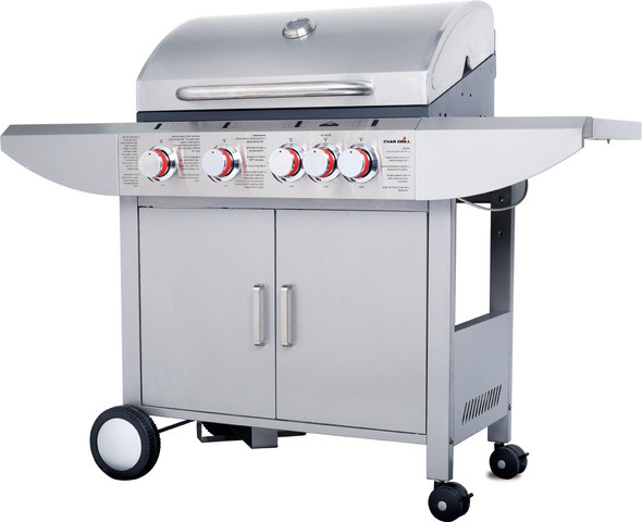 גריל גז 4 מבערים Char Grill + כירת צד KYQ-6SA נירוסטה