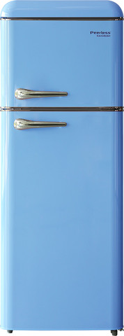 מקרר מקפיא עליון רטרו 210  BCD-210VX BLU תכלת Peerless