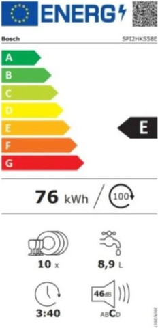 מדיח כלים חצי אינטגרלי צר SPI2HKS58E בוש BOSCH