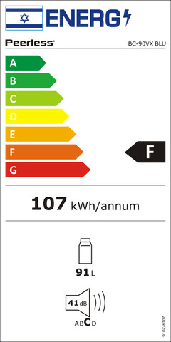 מקרר 90 ליטר רטרו פירלס תכלת  BC90VX Peerless
