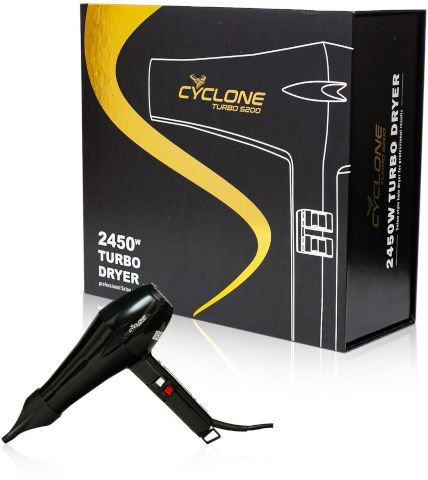 פן מייבש שיער טורבו מקצועי 2450W + מברשת פן מתנה
