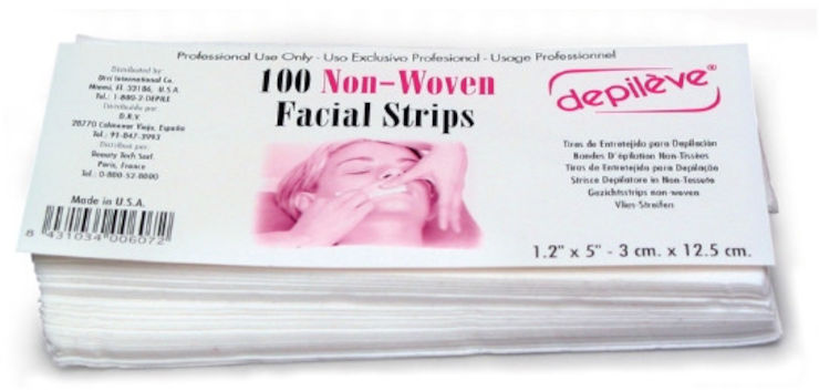 רצועות שעווה לפנים 100 יח׳ FACIAL STRIPS דפילב