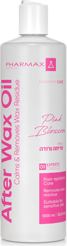 שמן להרגעת העור וניקוי לאחר שעווה 1000 ML פארמקס - ריח פריחה ורודה