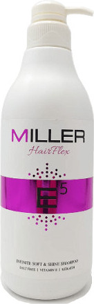 שמפו היירפלקס E5 ללא מלחים לשיער יבש 1000 מל מילר MILLER