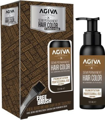 צבע לשיער חצי קבוע חום Agiva Semi Permanent Hair Color Brown אגיבה