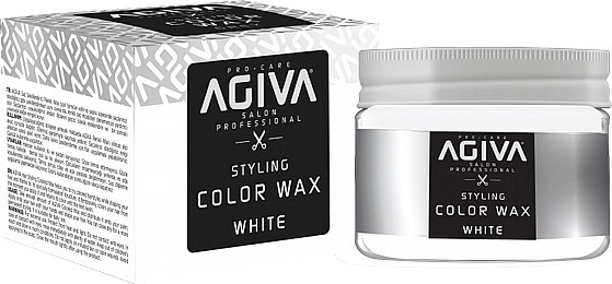 ווקס צובע זמני בצבע לבן Agiva אגיבה Wax WHITE 120ml