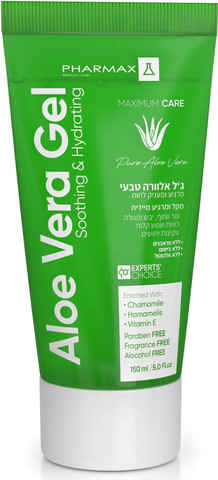 ג'ל אלוורה טבעי מרגיע את העור ומעניק לחות 150מל PHARMAX פארמקס