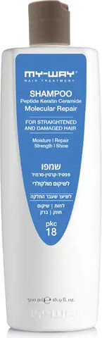 שמפו עשיר פפטיד קרטין לשיקום מולקולרי לשיער מוחלק 500ML | מאי ווי MY WAY