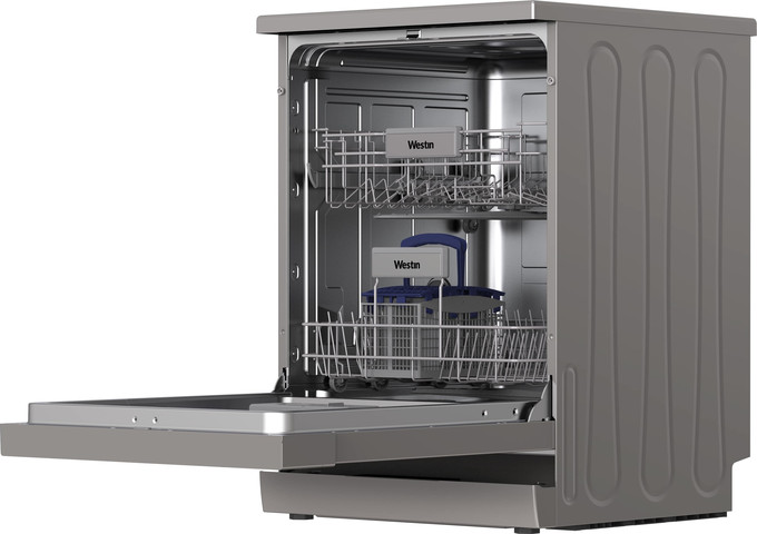 מדיח כלים עומד 60 כסוף 13 מערכות כלים דגם WES-13DWS-S של WESTIN