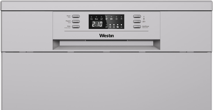 מדיח כלים עומד 60 כסוף 13 מערכות כלים דגם WES-13DWS-S של WESTIN