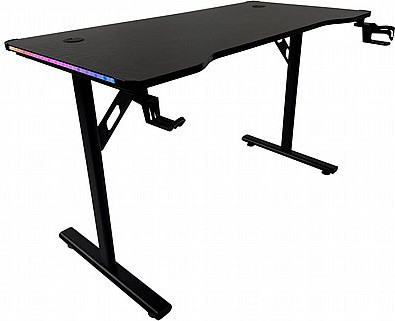 שולחן גיימינג דגם TOKYO צבע שחור כולל תאורת RGB
