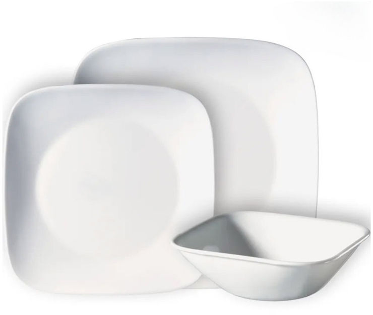 סט צלחות קורל  36 חלקים 12 סועדים דגם Pure White