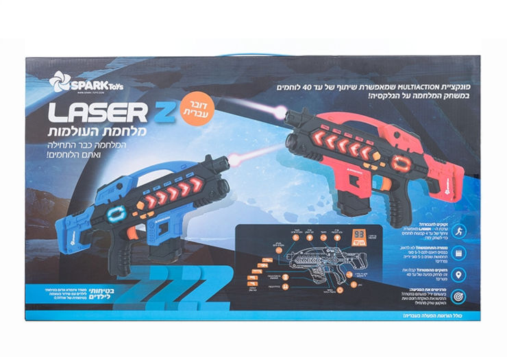 Laser Z – זוג רובי לייזר דובר עברית