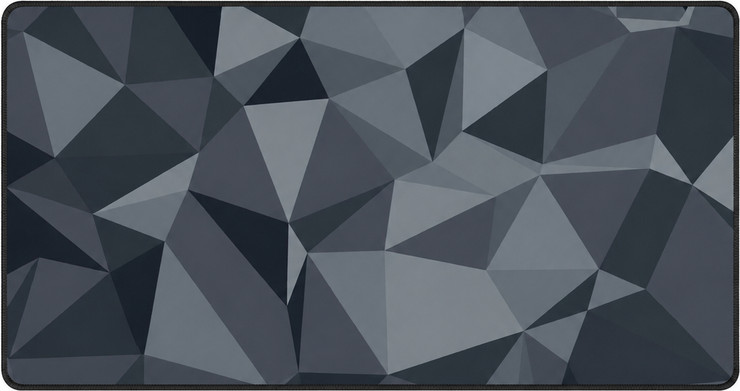 משטח גיימינג מקצועי לעכבר ולמקלדת XXL – דגם Geometric Gray | 90×40 ס”מ