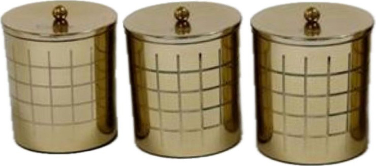 סט תה קפה סוכר מעוצב עשוי BRASS GOLD יוקרתי