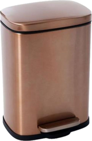 פח שירותים ומקלחת מלבני בגוון רוזגולד 5L