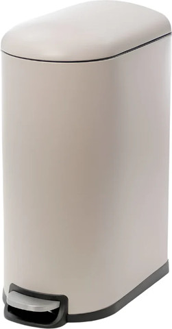 פח אשפה מלבני מעוצב בגוון מוקה מט טריקה שקטה 40L