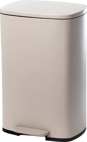 פח אשפה מעוצב בגוון מוקה יוקרתי טריקה שקטה 50L