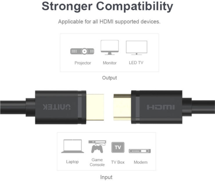 3M HDMI MALE TO MALE, HDMI 4K60HZ כבל