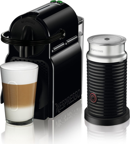 מכונת אספרסו כולל מקציף NESPRESSO נספרסו Inissia D40 + Aeroccino 3 שחור