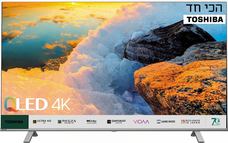 טלוויזיה 4K חכמה 55" TOSHIBA QLED טושיבה 55C450