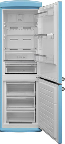 מקרר מקפיא תחתון בעיצוב רטרו - 324 ליטר General ג'נרל GE373RELB - כחול ים