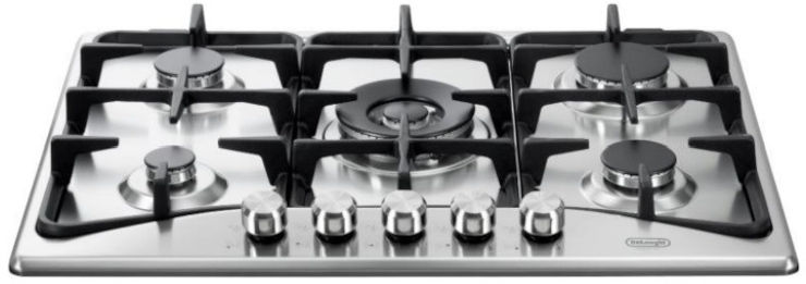 כיריים גז 5 להבות - 68 ס"מ Delonghi דלונגי NDG82X נירוסטה