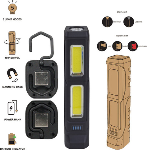 תאורת חירום עוצמתית לשטח משולב מטען נייד TEKNO. טקנו 5167