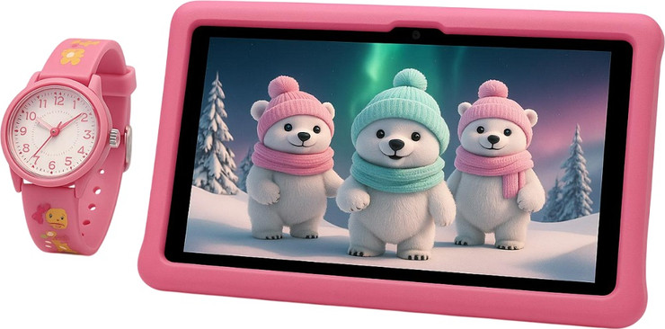טאבלט ילדים חכם 8" כולל שעון לילדים Smart Tab סמארט טאב SmartKids A9 64GB/4GB WiFi+LTE - ורוד
